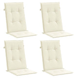 Vidaxl Gartenstuhlkissen 4 ST High Rücken 120x50x3 cm Stoffcreme -gelöscht