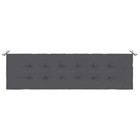 VIDAXL GARDE BENCH KUSSE 180x50 x 3 cm Oxford Stoffanthrazit -gelöscht