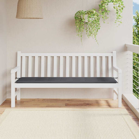 VIDAXL GARDE BENCH KUSSE 180x50 x 3 cm Oxford Stoffanthrazit -gelöscht