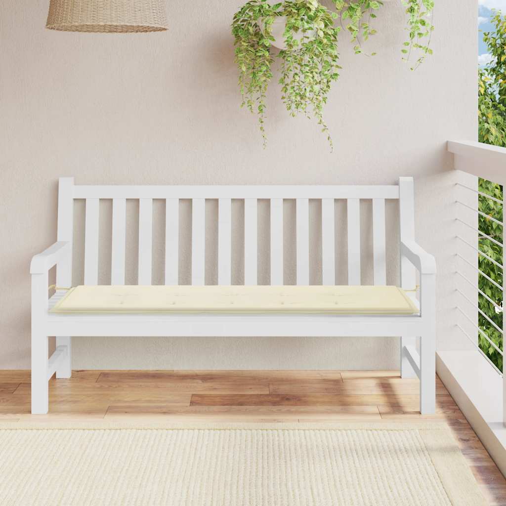 Vidaxl Garden Bench Kissen 150x50x4 cm Oxford Stoff Crème -Colored