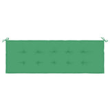 Vidaxl Garden Bench Kissen 150x50x3 cm Oxford Stoff grün
