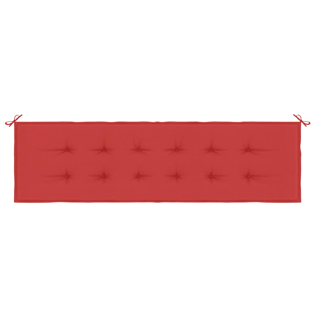 Vidaxl Garden Bench Kissen 180x50x3 cm Oxford Stoff rot