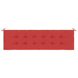 Vidaxl Garden Bench Kissen 180x50x3 cm Oxford Stoff rot