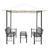 Vidaxl Garden Pavilion mit Tisch und Bänken 2.5x1.5x2,4 m
