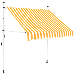 Vidaxx Markise manuell ausziehbar 150 cm orange-weiß gestreift