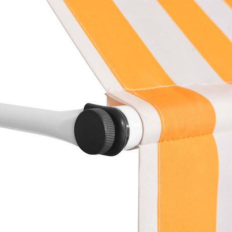 Vidaxx Markise manuell ausziehbar 150 cm orange-weiß gestreift