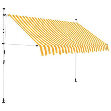 Vidaxx Markise manuell ausziehbar 250 cm orange-weiß gestreift