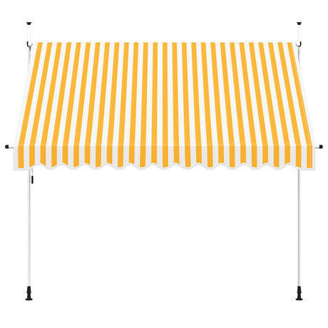 Vidaxl Luifel erstreckt sich manuell 300 cm orange und weiße Streifen