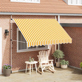 Vidaxl Luifel erstreckt sich manuell 300 cm orange und weiße Streifen