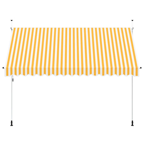 Vidaxl Luifel erstreckt sich manuell 350 cm orange und weiße Streifen