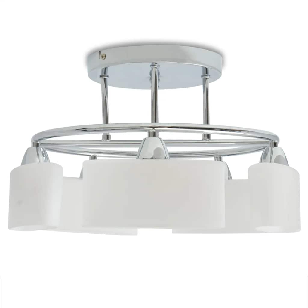 VIDAXL -Deckenlampe mit Ellips -verdrängten Glashauben 5xe14 200W