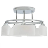 VIDAXL -Deckenlampe mit Ellips -verdrängten Glashauben 5xe14 200W