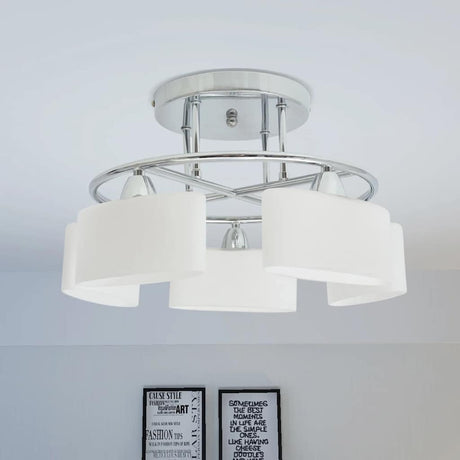 VIDAXL -Deckenlampe mit Ellips -verdrängten Glashauben 5xe14 200W