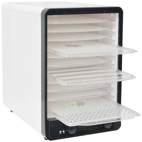 Vidaxl -Lebensmitteltrockner mit 10 Schubladen 550 W Weiß
