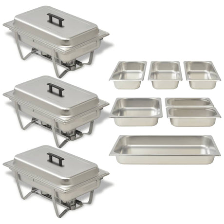 Vidaxl Edelstahl-Scheuerset 3-teilig
