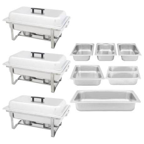 Vidaxl Edelstahl-Scheuerset 3-teilig