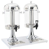 VIDAXL -Doppel -Sapdispenser Edelstahl 2x8 l