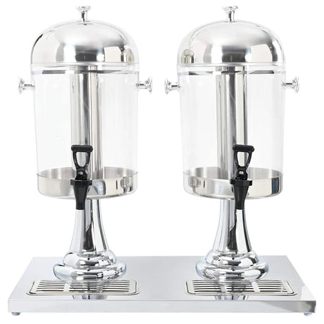 VIDAXL -Doppel -Sapdispenser Edelstahl 2x8 l