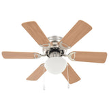 Vidaxl Deckenventilator mit Lampe 82 cm hellbraun