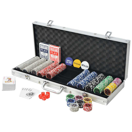 Vidaxl Poker -Set mit 500 Chips Aluminium