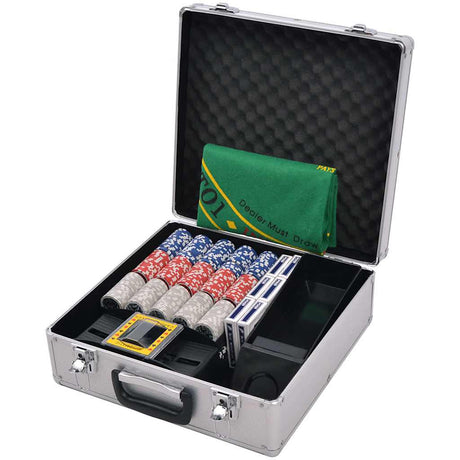 Vidaxl Poker Blackjack Set mit 600 Chips Aluminium