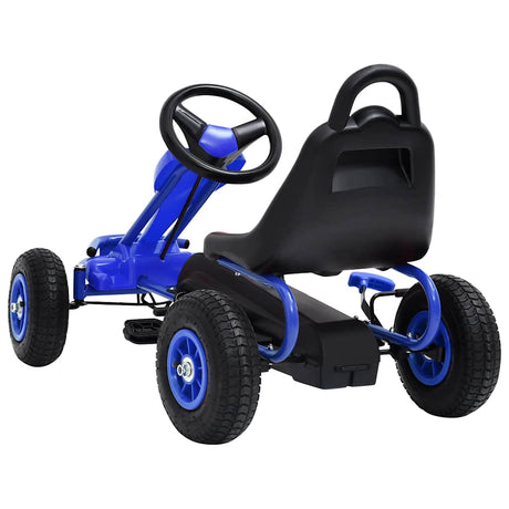 Vidaxl Skelter mit Pedalen und pneumatischen Reifen blau