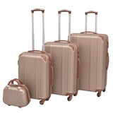 Vidaxl Hard Rolling Koffer Set Champagner 4-DLG