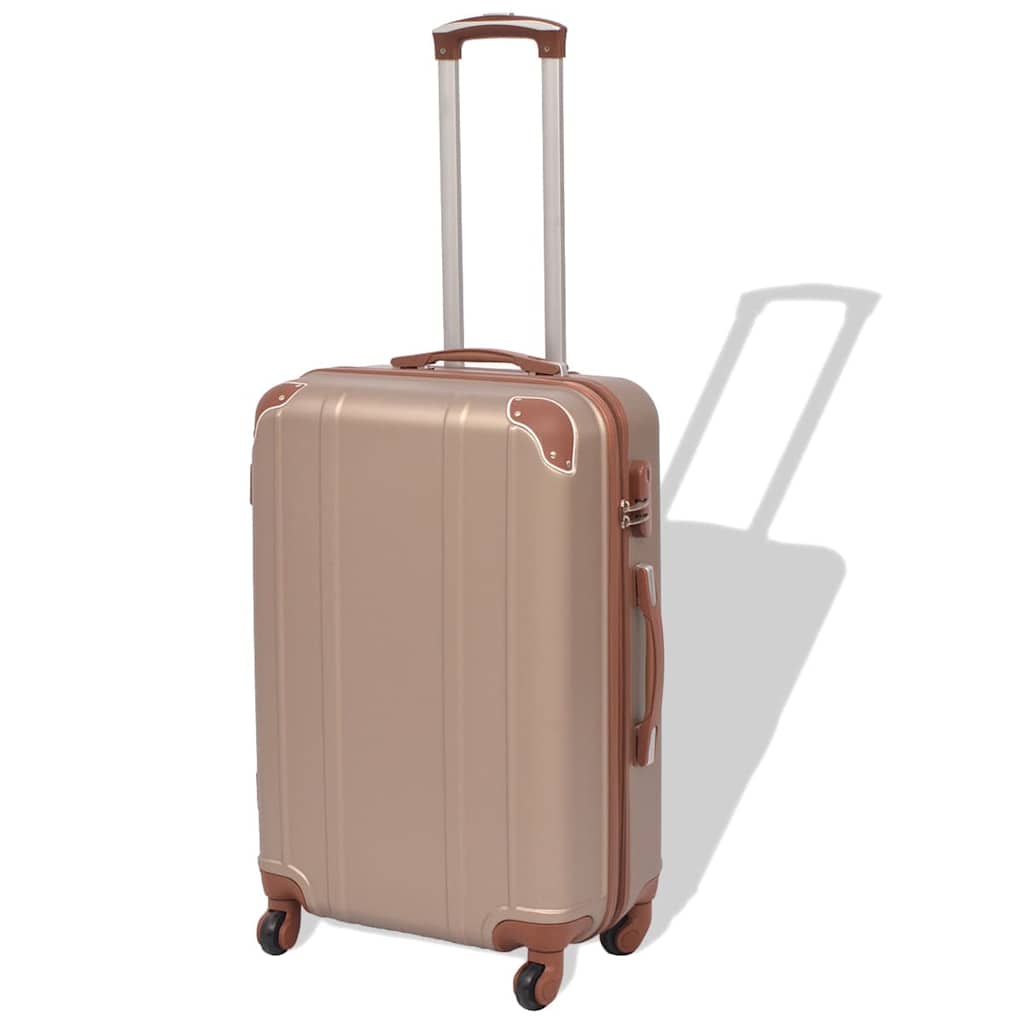 Vidaxl Hard Rolling Koffer Set Champagner 4-DLG