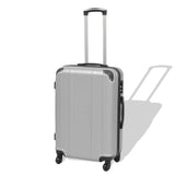Vidaxl Hard Rolling Case Set Silber 4-DLG