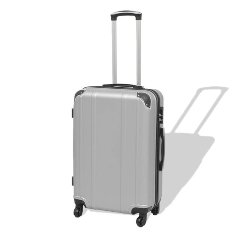 Vidaxl Hard Rolling Case Set Silber 4-DLG
