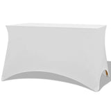 VIDAXL -Tischabdeckung Stretch Weiß 183x76x74 cm 2 Sts