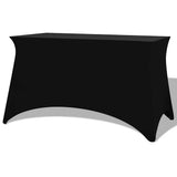 VIDAXL -Tischabdeckung Stretch Black 183x76x74 cm 2 PCs