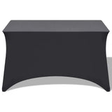 VIDAXL -Tabelle Abdeckung Stretch Anthrazit 183x76x74 cm 2 PCs