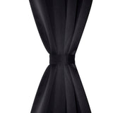 VIDAXL -Vorhänge mit Metallringen Blackout 135x175 cm schwarz 2 STs