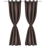 VIDAXL -Vorhänge mit Metallringen Blackout 135x175 Brown 2 PCs