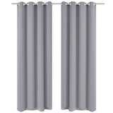 Vidaxl -Vorhang mit Metallringen Blackout 270x245 Grau