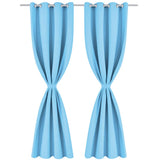 VIDAXL -Vorhänge mit Metallringen Blackout 135x175 Türkis 2 PCs