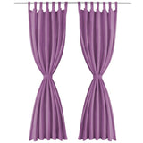 Vidaxl-Mikrosatinvorhänge mit Schleifen 140x175 cm Lila 2 STs