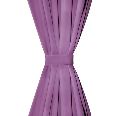 Vidaxl-Mikrosatinvorhänge mit Schleifen 140x175 cm Lila 2 STs