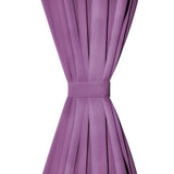 Vidaxl-Mikrosatinvorhänge mit Schleifen 140x225 cm Lila 2 STs