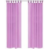 VIDAXL -Vorhänge Voile 140x245 cm Lila 2 PCs