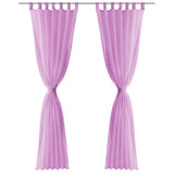 VIDAXL -Vorhänge Voile 140x245 cm Lila 2 PCs