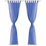 VIDAXL -Vorhänge Voile 140x225 cm King Blue 2 PCs