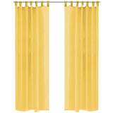 VIDAXL -Vorhänge Voile 140x175 cm Gelb 2 Sts