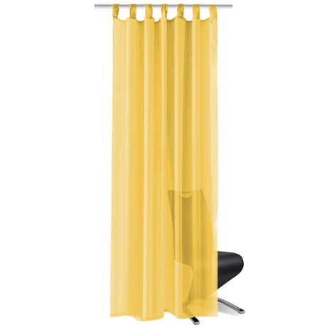 VIDAXL -Vorhänge Voile 140x175 cm Gelb 2 Sts