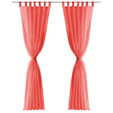 VIDAXL -Vorhänge Voile 140x225 cm Rot 2 PCs