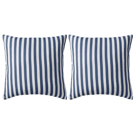 Vidaxl Outdoor -Kissen 45x45 cm gestreiftes Marineblau 2 PCs