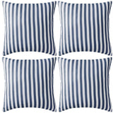 Vidaxl Outdoor -Kissen 45x45 cm gestreiftes Marineblau 4 PCs