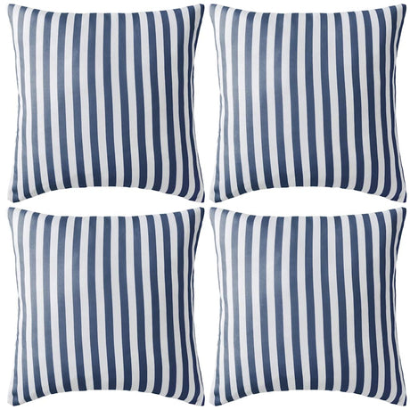 Vidaxl Outdoor -Kissen 45x45 cm gestreiftes Marineblau 4 PCs