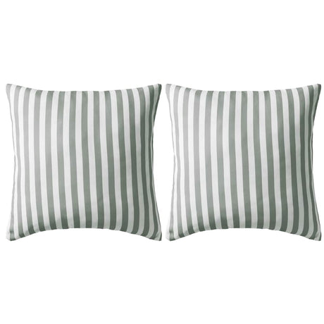 Vidaxl Outdoor -Kissen 45x45 cm gestreiftes grau 2 Stcs